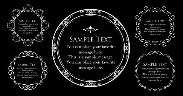豪华框架设计卡设计古董豪华复古图片下载