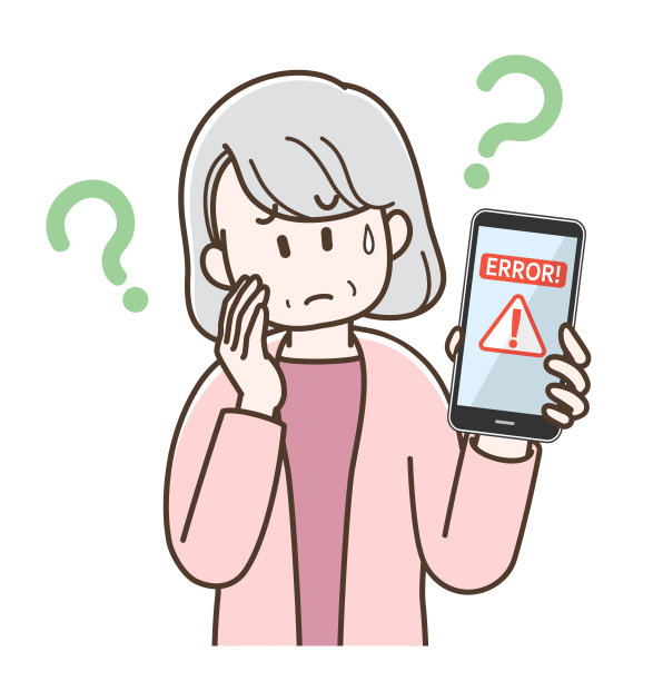 一个老妇人拿着智能手机，陷入了麻烦图片下载