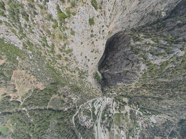 Saklıkent峡谷的景观，Seydikemer, Muğla，土耳其图片下载