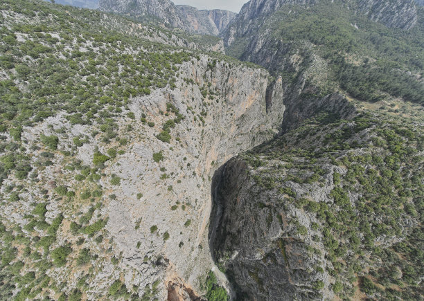 Saklıkent峡谷的景观，Seydikemer, Muğla，土耳其图片下载