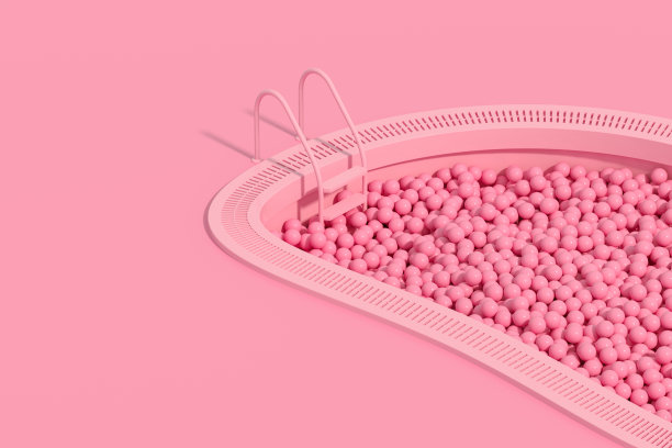 游泳池鸟瞰图，暑假概念图片下载