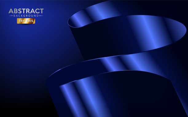抽象蓝色背景与动态形状和图片下载
