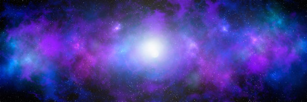 太空背景是星尘和闪亮的星星。逼真的宇宙和彩色星云。色彩斑斓的星系。三维演示图片下载