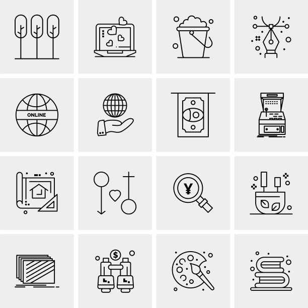 设置16个通用图标业务图片下载