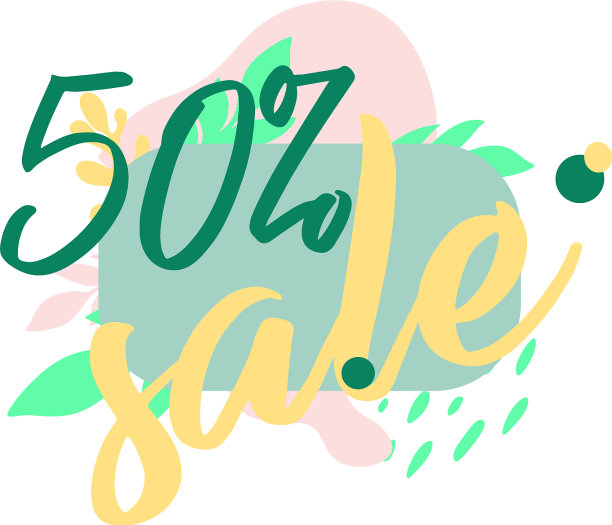 模板-折扣高达50孤立图片下载