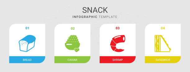 信息图上的零食图标图片下载