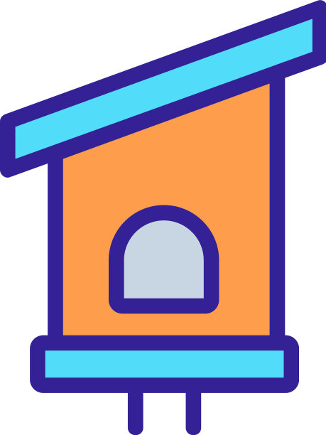 鸟屋图标孤立的轮廓符号图片下载