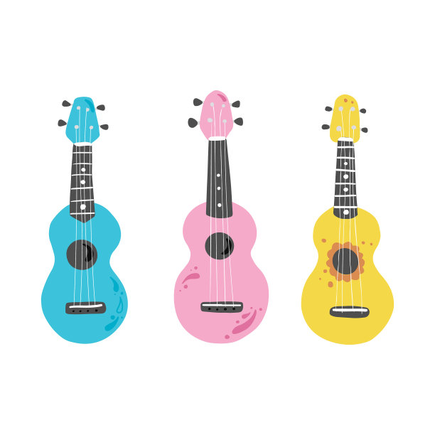 尤克里里时尚手绘风格图片下载