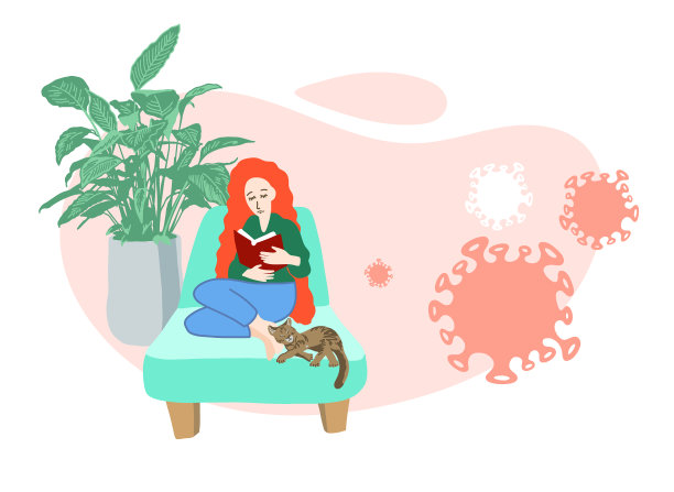 年轻女性坐在家里图片下载