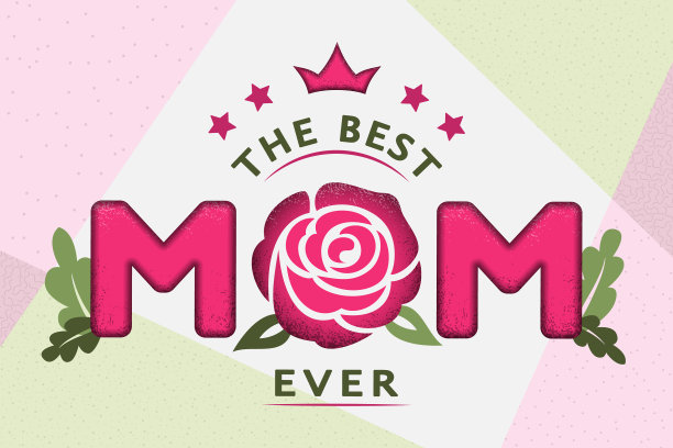 与玫瑰和皇冠在时尚的几何背景图片下载