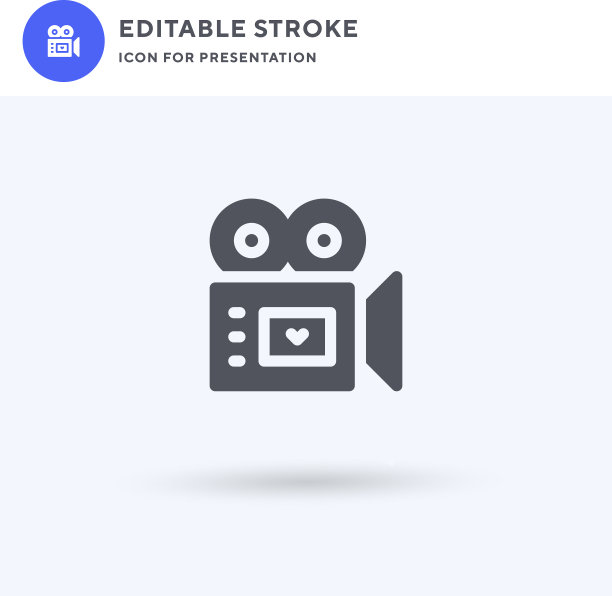 摄像机图标填平符号实图片下载