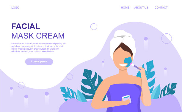 概念:女性面部护理图片下载