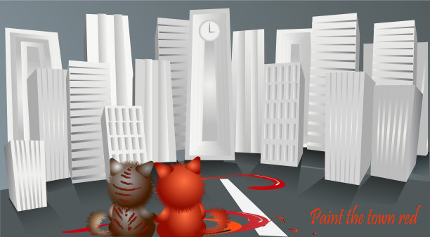 城市里的姜黄色小猫图片下载