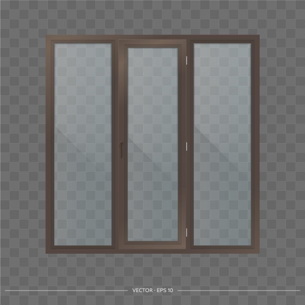 深棕色金属塑料透明窗图片下载