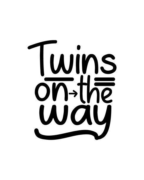 双胞胎在方式手绘排版海报图片下载