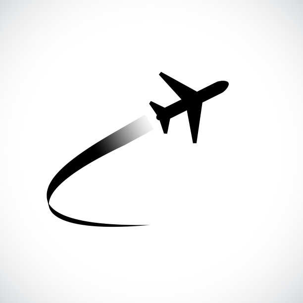 飞机图标孤立在白色背景图片下载