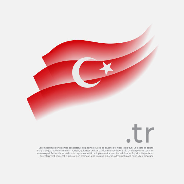 土耳其国旗水彩彩色条纹土耳其图片下载