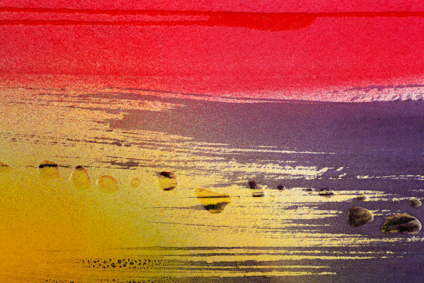 红紫色调混合媒介抽象画图片下载