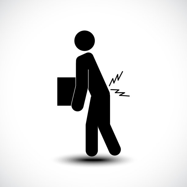 人体腰部疼痛图标图片下载