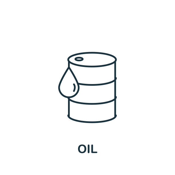 石油图标从俄罗斯收集。简单的线条油图标模板，网页设计和信息图图片下载
