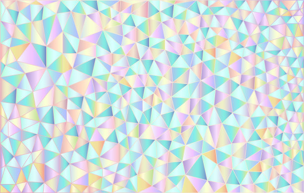 彩虹背景。抽象的彩色玻璃窗，三角形。图片下载