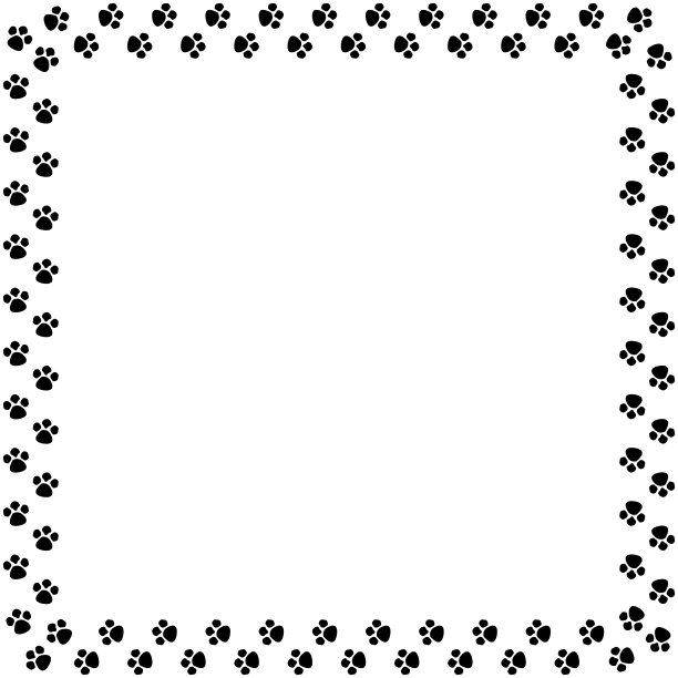 宠物足迹背景框图片下载