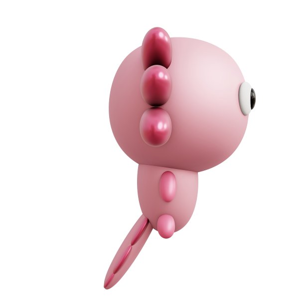 可爱蝾螈的卡通3D插图图片下载