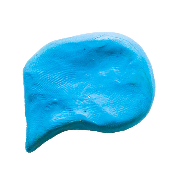 孤立背景上的橡皮泥语音气泡图片下载