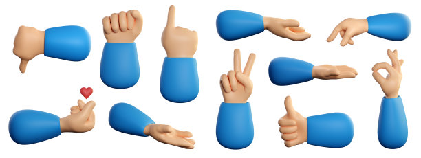 卡通风格的人手。图片下载