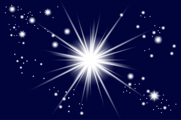 蓝蓝的月亮满天星星。天文科学。自然景观。空间背景。矢量插图。股票的形象。图片下载