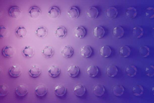 几何玻璃图案背景与霓虹灯颜色和阴影3d插图图片下载