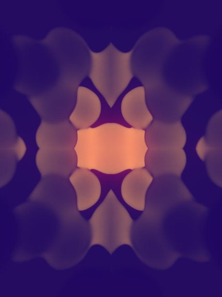 神奇的发光液体斑点，千变万化的图案，看起来像熔岩灯。现代概念。最小的背景图片下载