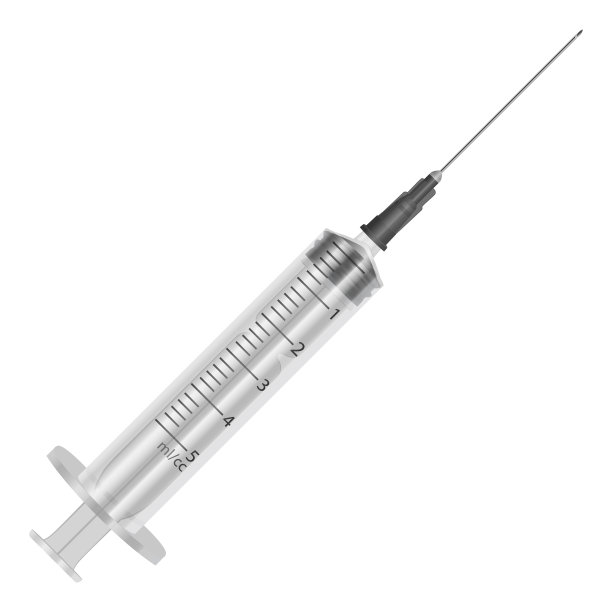 带有现实风格针头的医疗注射器插图。矢量EPS 10插图图片下载