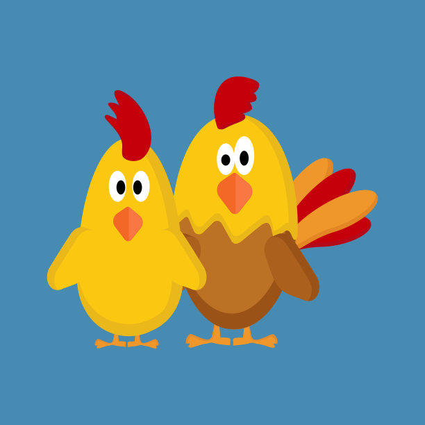 在网页设计中使用蓝色背景的鸡妈妈图片下载