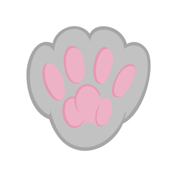 动物的爪子。兔子、小兔、猫或狗的脚底素描。矢量图图片下载
