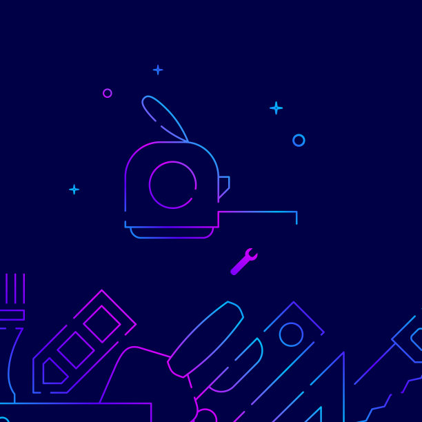 尺，测量带梯度线图标，矢量插图图片下载