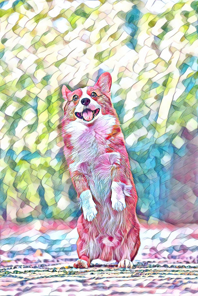 艺术威尔士矮脚狗图片下载