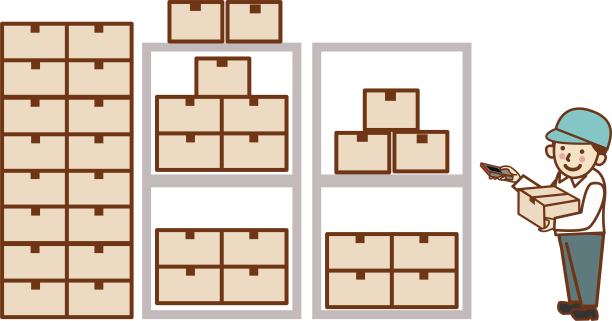 在仓库工作的男工人。图片下载