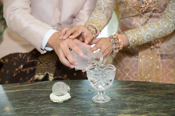 泼水，泰国传统仪式，订婚图片下载