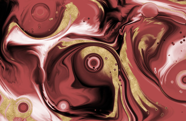 抽象bacground。彩色丙烯酸倒流体艺术。三维演示图片下载