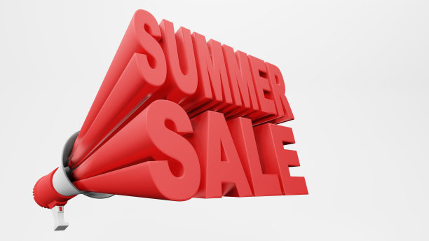 扩音器3d渲染与措辞夏季销售3d渲染图片下载