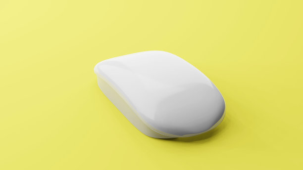 鼠标无线电脑3D渲染孤立图片下载