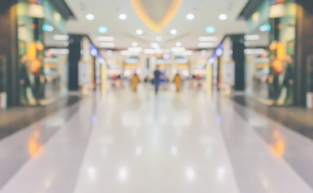 抽象模糊现代商场内部背景图片下载