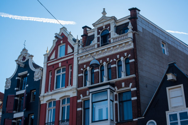 阿姆斯特丹老房子的外墙图片下载