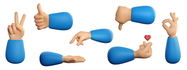 卡通风格的人手。图片下载