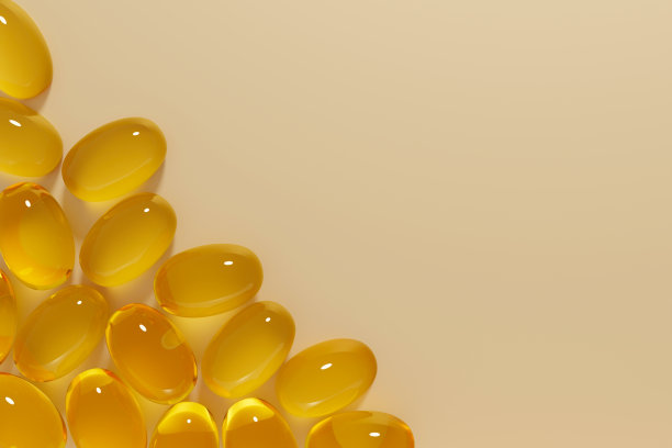 用鱼油或美容精华为你的项目渲染闪亮的橙色胶囊图片下载