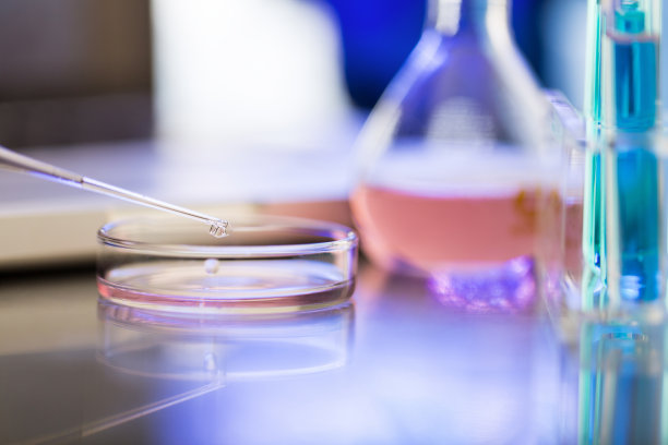 主导色调为粉红色，药物研发实验室原色照片图片下载