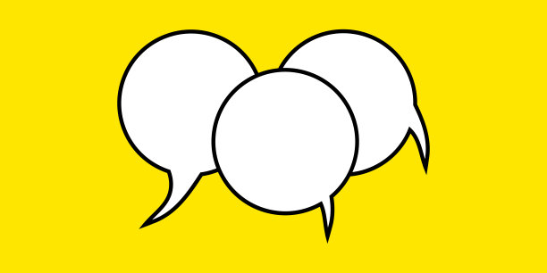 语音气泡孤立在黄色背景上。抽象的矢量图。每股收益10图片下载