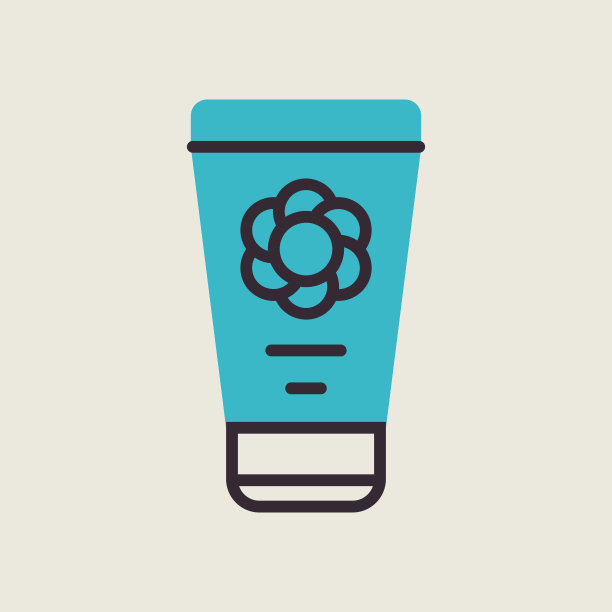 婴儿润肤霜矢量图标图片下载