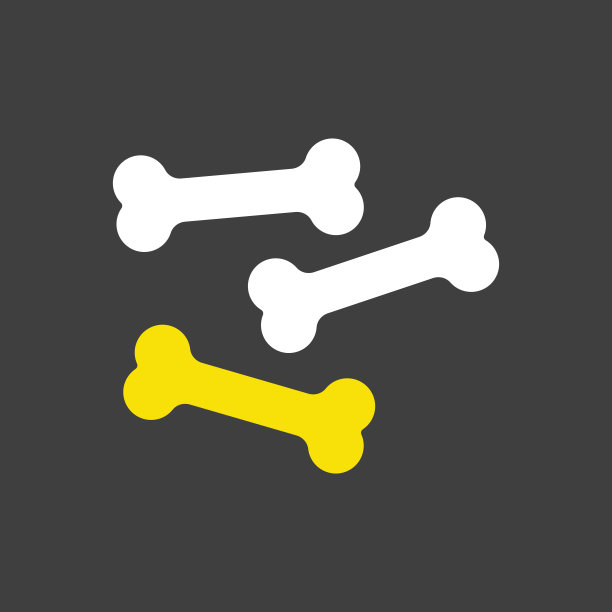 狗骨矢量图标。宠物动物的标志图片下载
